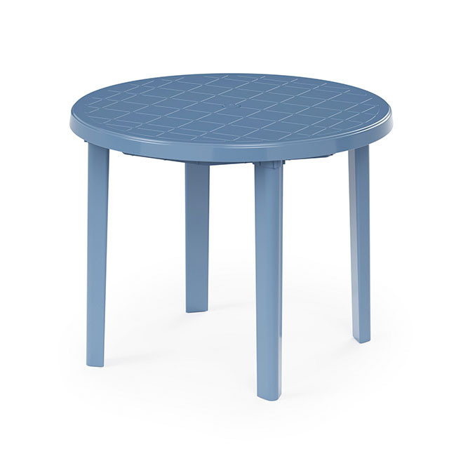 Стол садовый круглый Альтернатива М2663, (синий), 90х90х75 см  #1