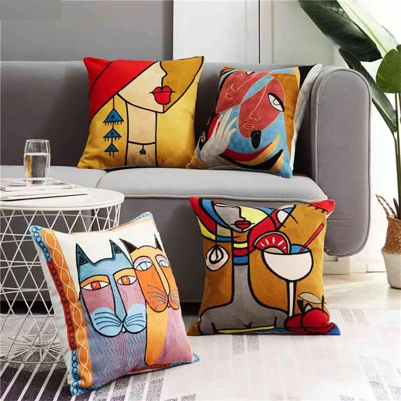 Подушка декоративная Комплект декоративных подушек коллекции Пикассо 4 шт., 40x40  #1
