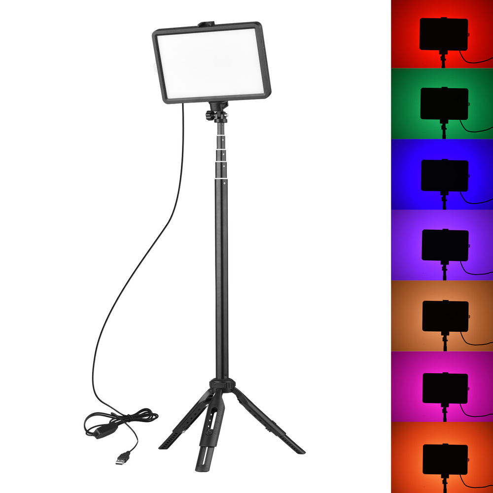 Andoer Portable RGB Video Light Kit с 1 * светодиодной видеосветкой 7 цветов подсветки  #1