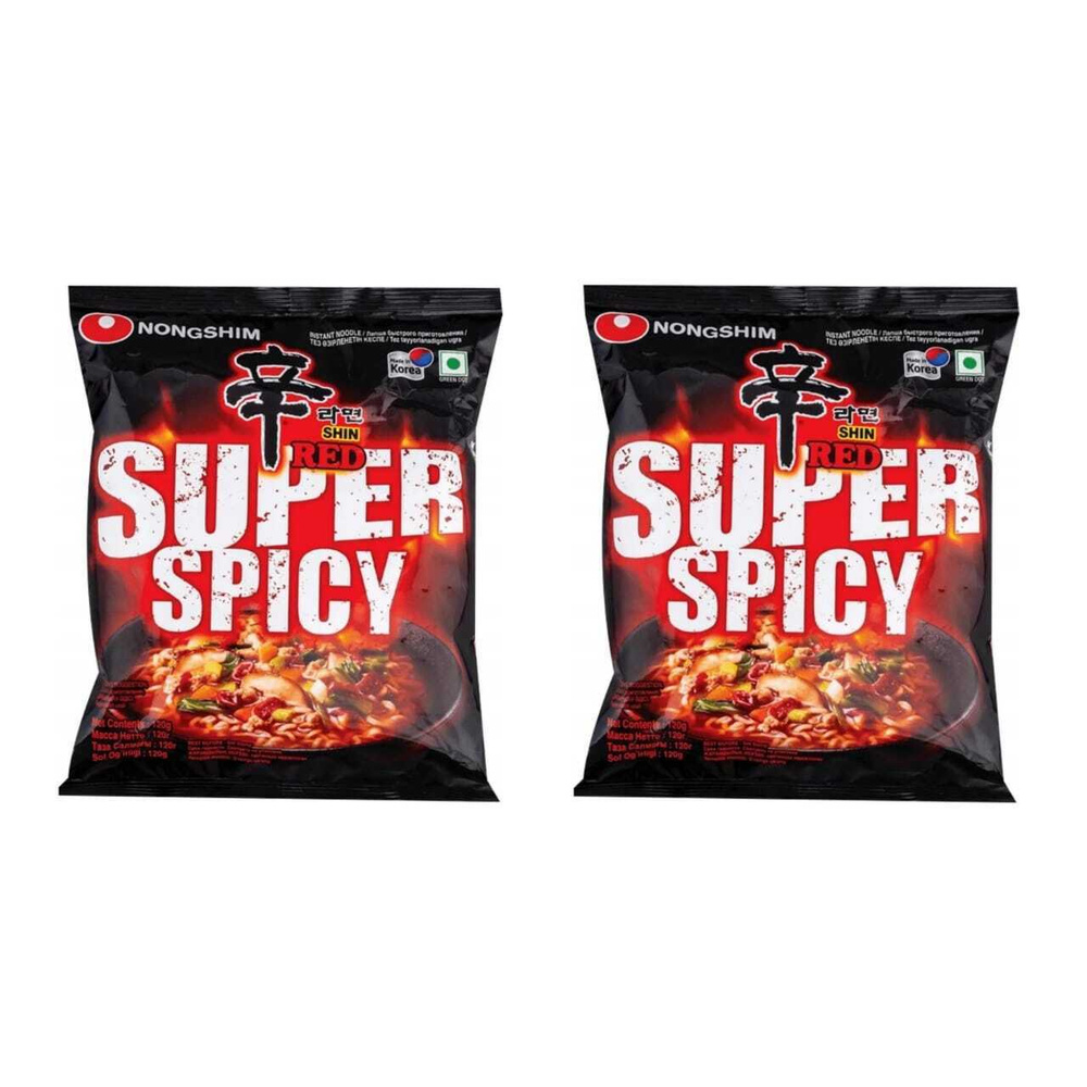 Лапша острая Nongshim Shin Ramyun Super Spicy 120 г 2 шт #1