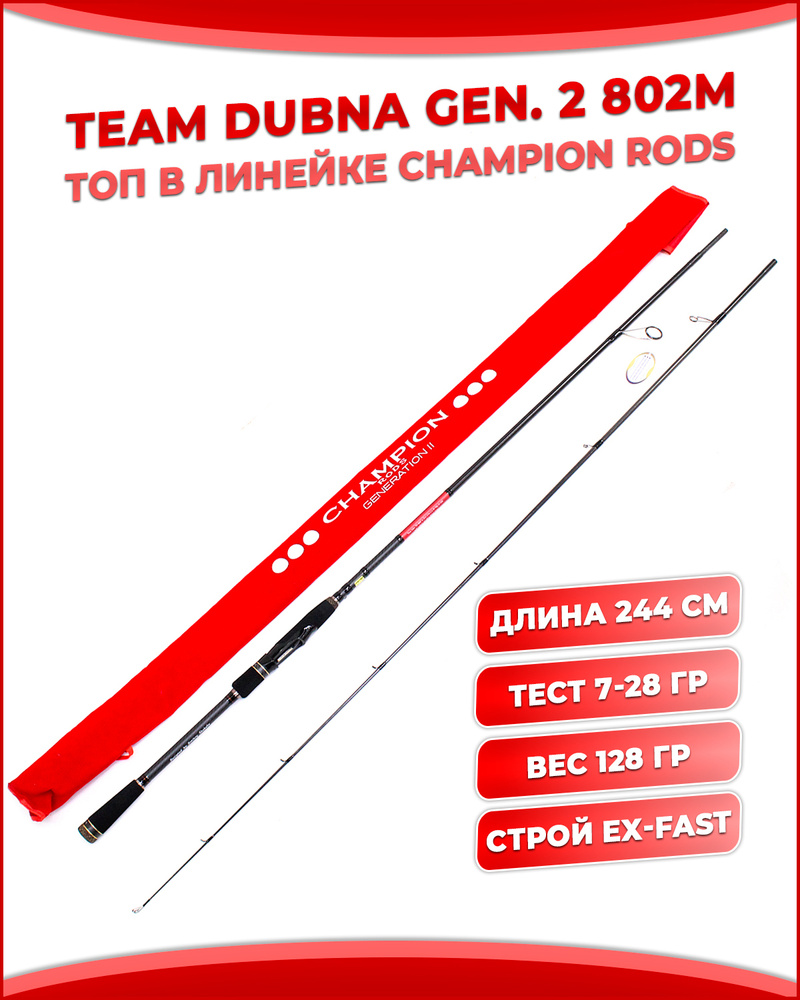 Спиннинг Champion Rods Team Dubna Generation 2 TD-802M #1