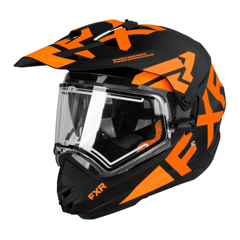 FXR Шлем для снегохода, цвет: черный, оранжевый, размер: XS #1