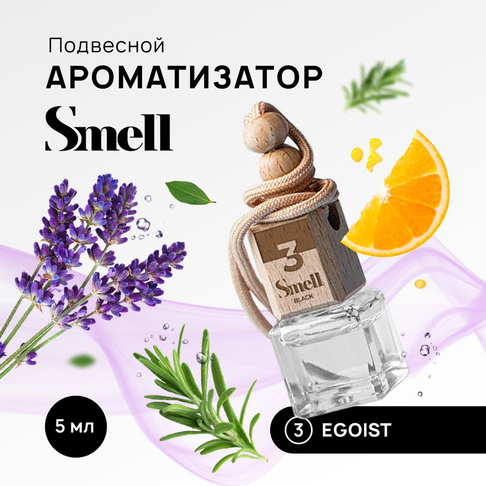 Ароматизатор для автомобиля BLACK SMELL EGOIST - ЭГОИСТ №3, мужской автопарфюм подвесной на зеркало в #1