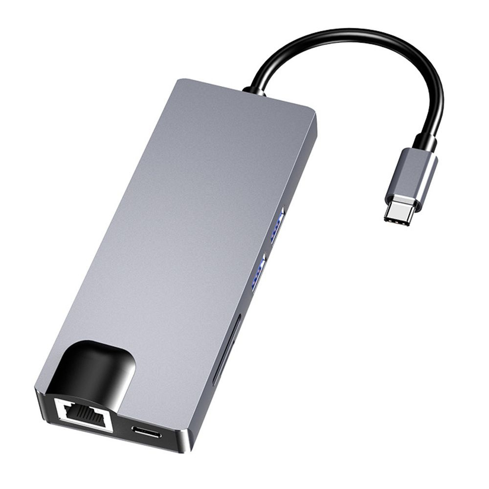 Док-станция 8-в-1 Type-C Концентратор USB-C Корпус из алюминиевого сплава  #1