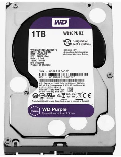 Western Digital 1 ТБ Внутренний жесткий диск (WD10PURZ)  #1