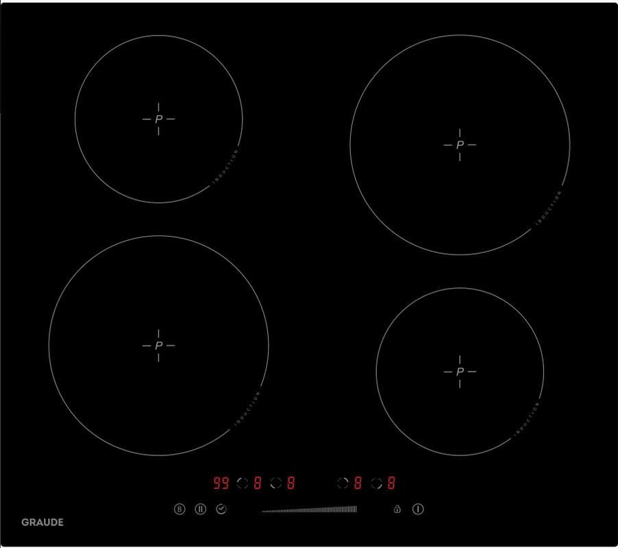 Варочная панель электрическая индукционная встраиваемая GRAUDE / Граудэ IK 60.0 AS черный стеклокерамика #1
