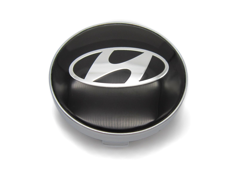 Колпачки заглушки на литые диски Хендай черные 60/56 мм, 1 колпачок  #1