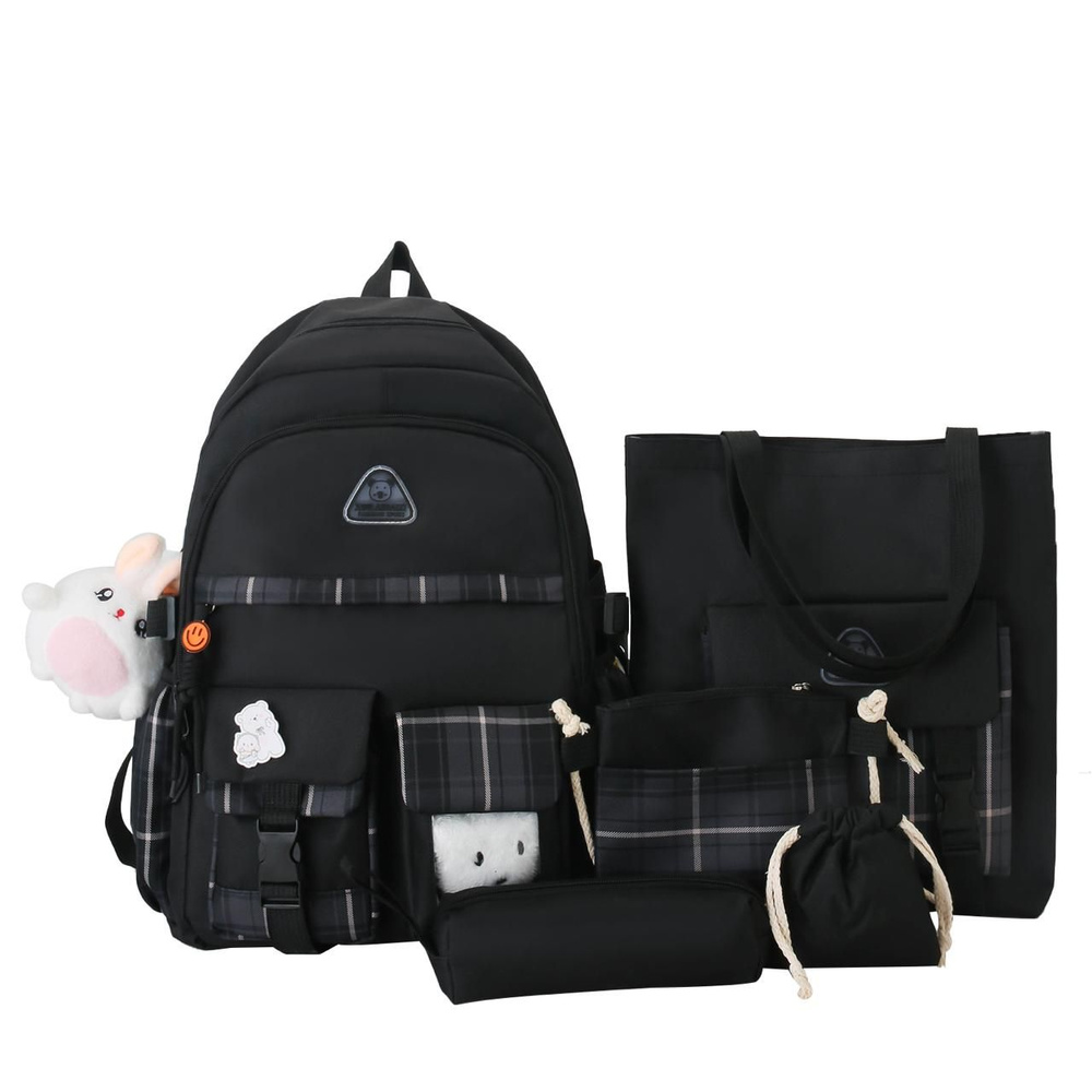 Рюкзак для девочки с комплектом 5 в 1 /Детский пенал, сумки, рюкзак кошелек 5 в 1 для подростков девочек #1