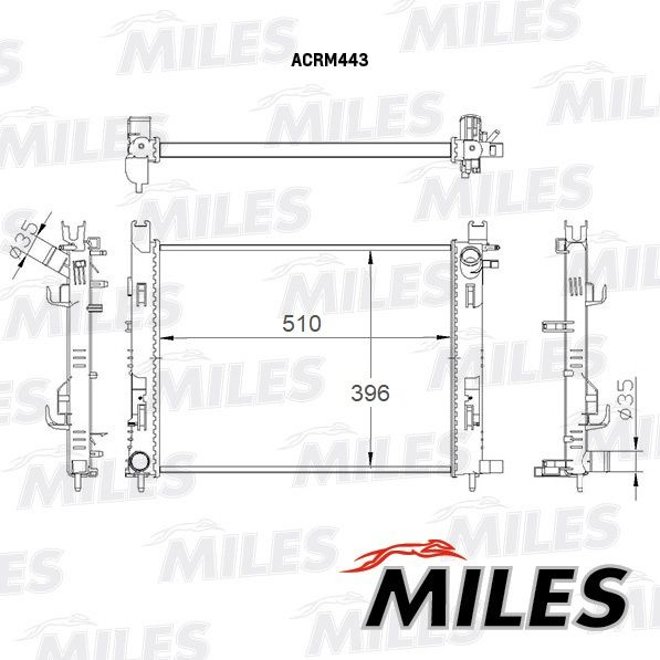 MILES Радиатор охлаждения, арт. ACRM443 #1
