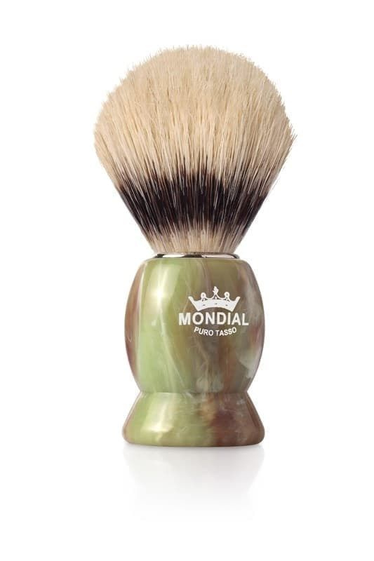 Помазок для бритья Mondial, пластик, свиной ворс, рукоять - цвет оникса  #1