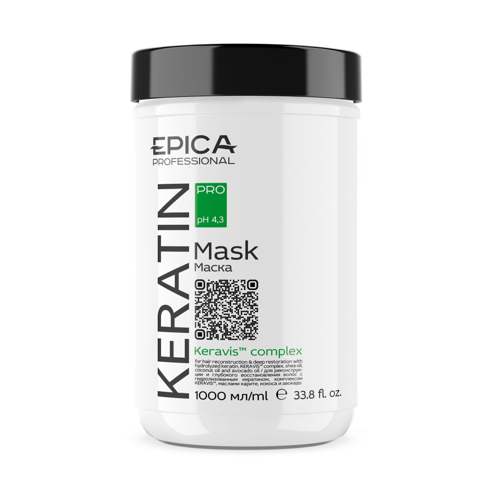 EPICA Professional Keratin PRO Маска для реконструкции и глубокого восстановления волос, 1000 мл  #1