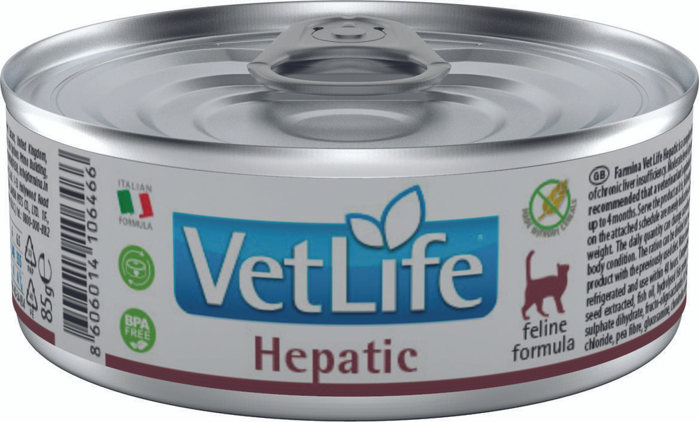 Влажный корм Farmina Vet Life Hepatic, для кошек при заболевании печени 12 шт. х 85 гр.  #1