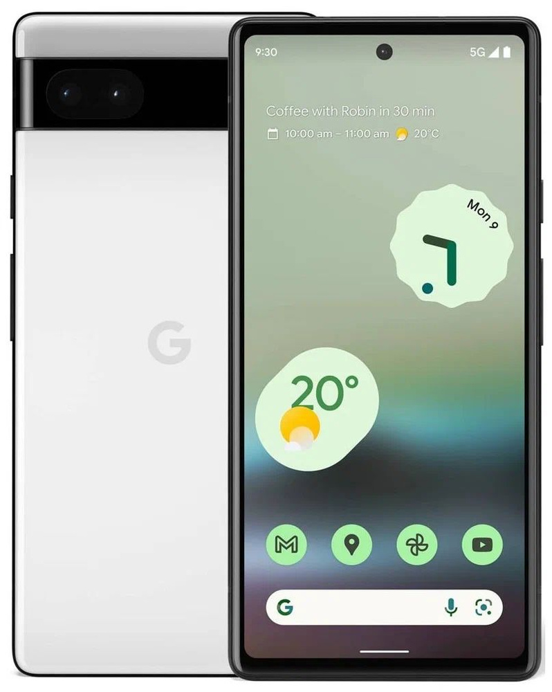 Google Смартфон Pixel 6A US 6/128 ГБ, серебристый, белый #1