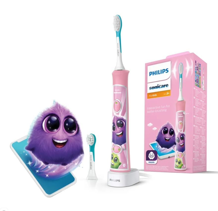 Электрическая зубная щетка Philips Sonicare ForKids HX6352, розовый, розовый  #1