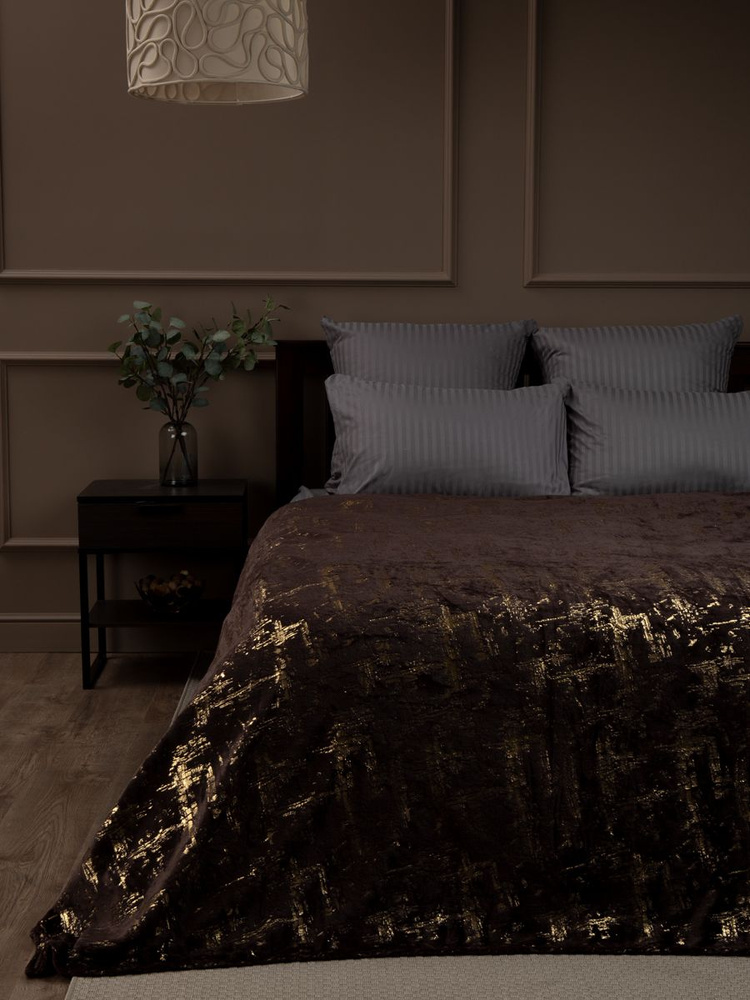 Плед TexRepublic Shick с размерами: 220х200 евро двуспальный, покрывало на диван кровать новогодний плюшевый #1