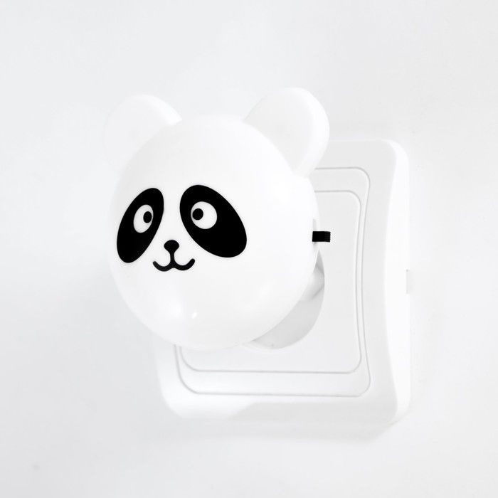 Ночник "Панда" с датчиком освещенности, 4_LED х 1 Вт, 9 см (220В) белый  #1