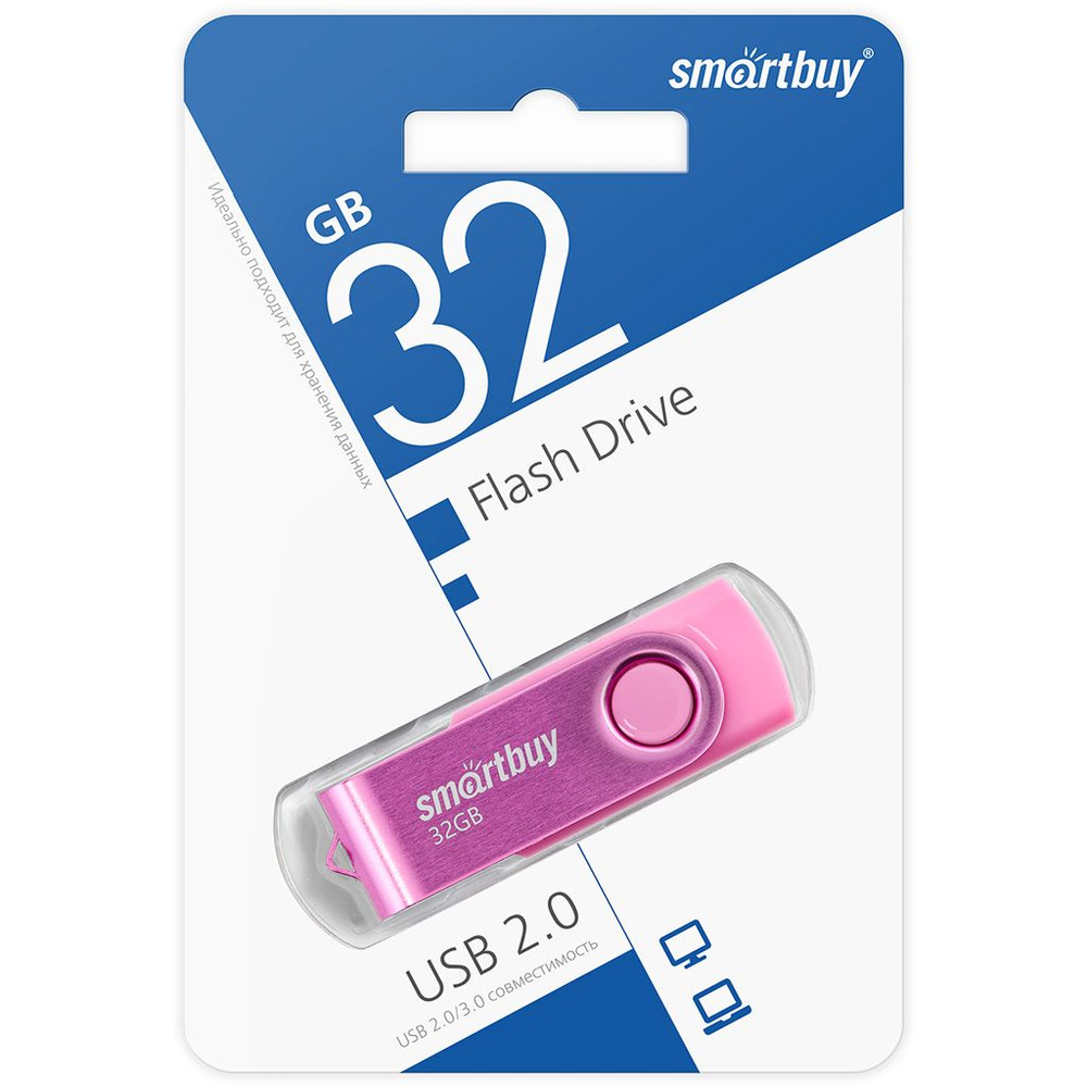 USB флеш накопитель 32 Gb SmartBuy Twist Pink (SB032GB2TWP) #1