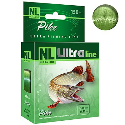 Монофильная леска для рыбалки AQUA NL ULTRA PIKE (Щука) 150m 0,35mm ( 1 штука )  #1