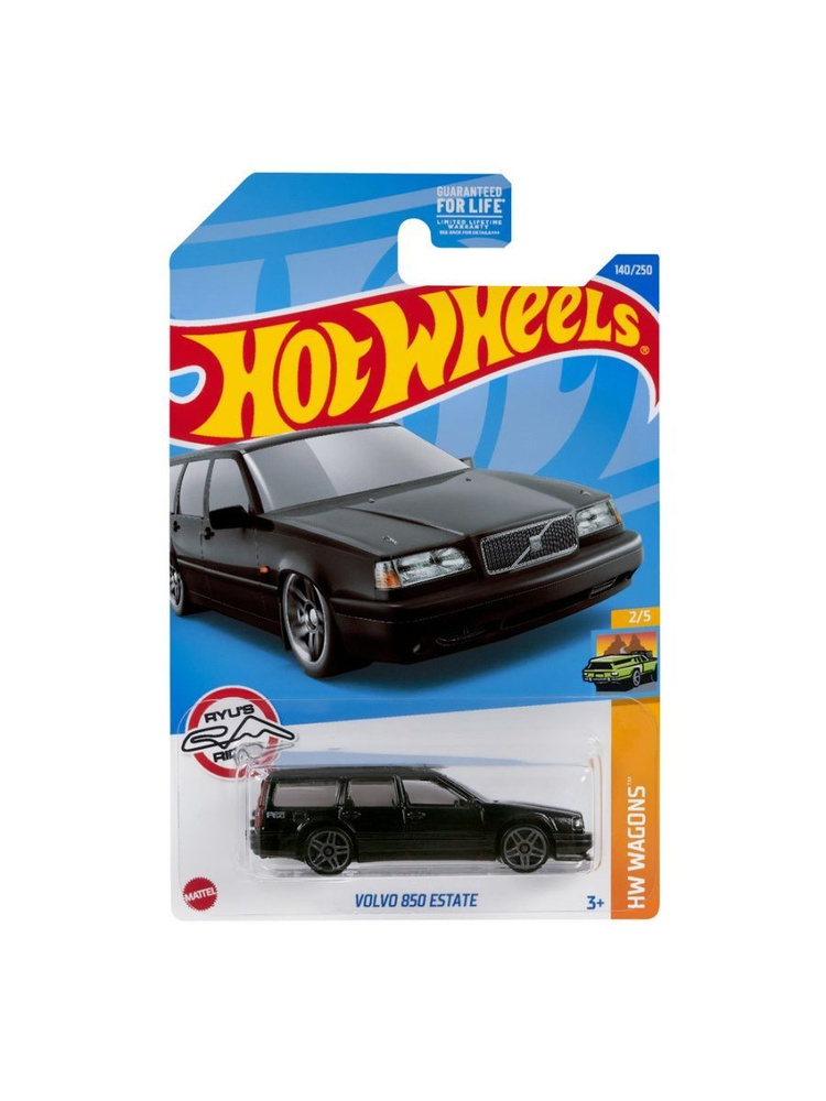 HCX36 Машинка металлическая игрушка Hot Wheels коллекционная модель VOLVO 850 ESTATE черный  #1