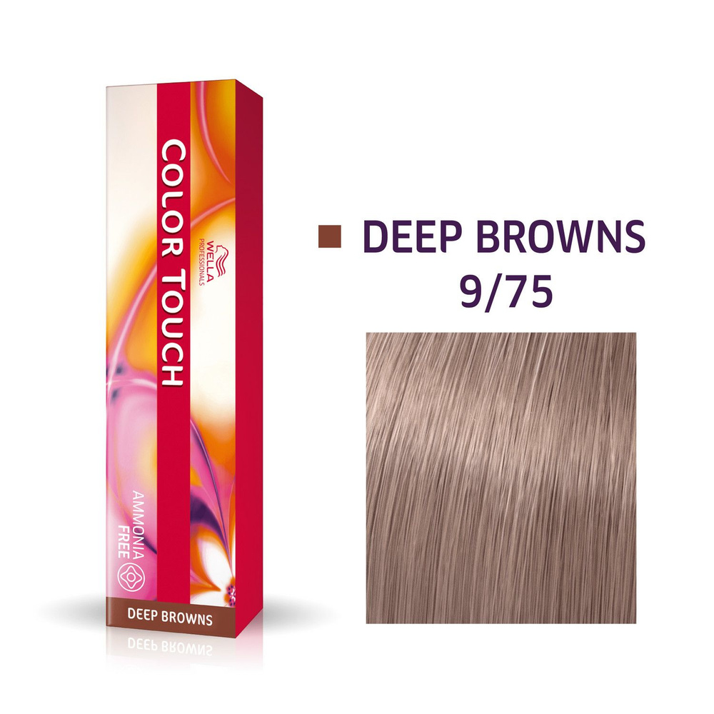 Профессиональная оттеночная краска для волос Wella Professionals Color Touch 9/75 очень светлый блонд #1