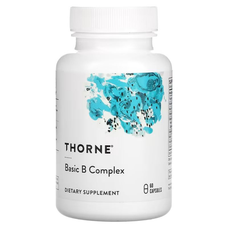 Комплекс витаминов b, витамины группы b, биотин, b6, Thorne Research Basic B Complex 60 капсул  #1
