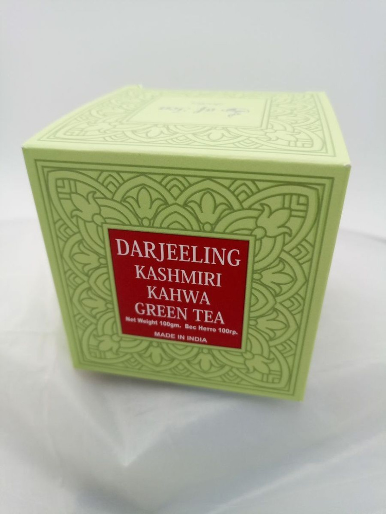 Чай Bharat Bazaar зеленый Дарджилинг Кашмири Кахва (Darjeeling Kashmiri Kahwa Green Tea), 100 г  #1