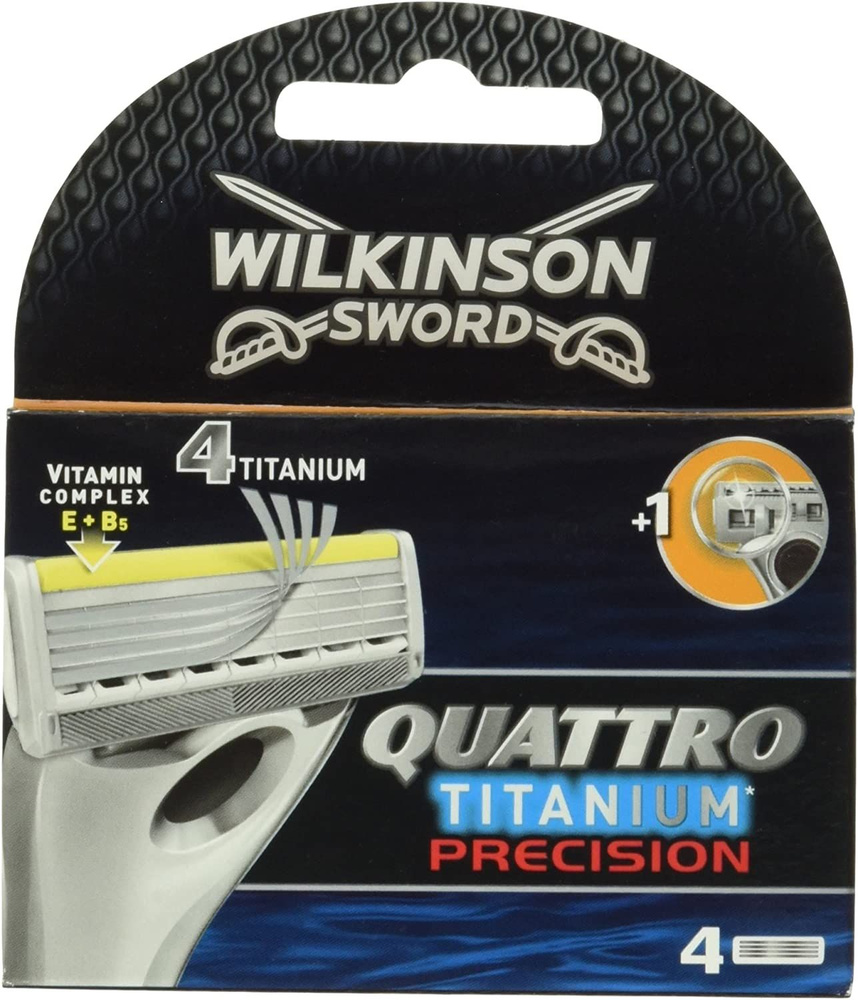 Сменные кассеты для бритвы Schick Quattro Titanium Essential Precision / Сменные кассеты для станка Quattro #1