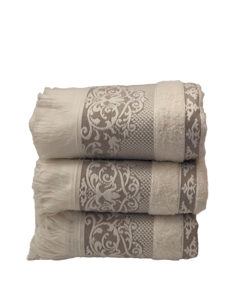 AVRAHOME Турецкое полотенце премиум класса 100% хлопок натуральное без примесей набор 3 шт  #1