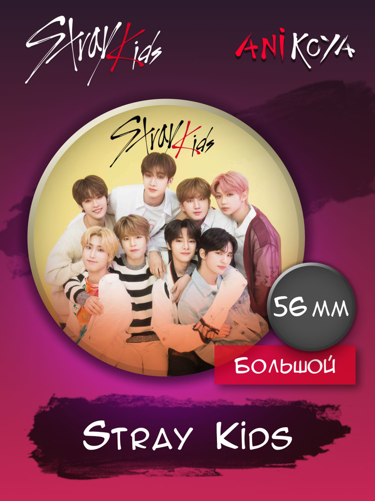 Значки к-pop Стрей Кидс / Stray Kids 56мм мерч #1