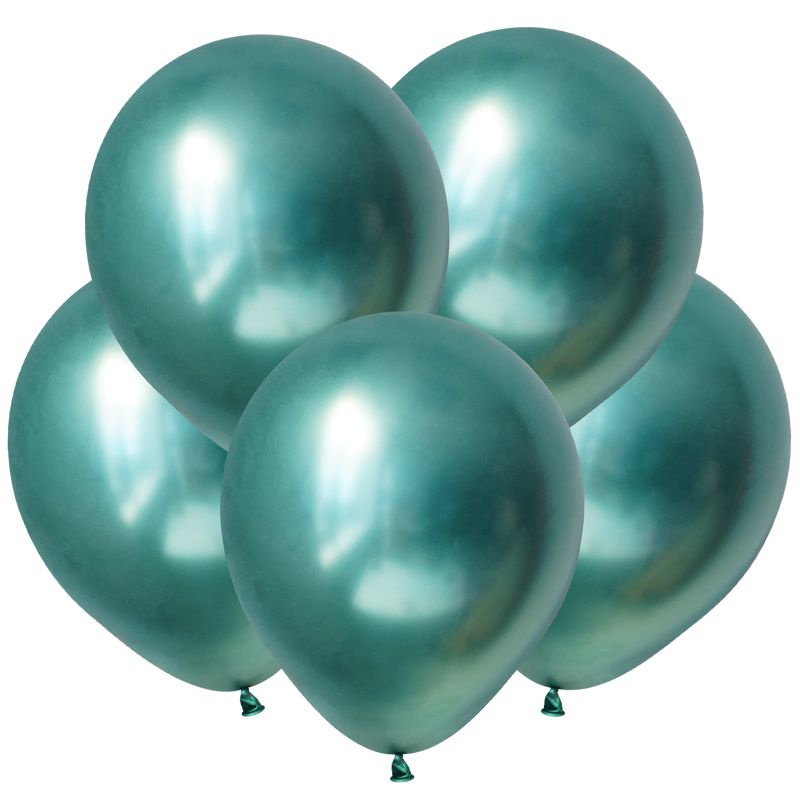 Набор воздушных шаров/Зеленый, Зеркальные шары / Mirror Green /25 см/50 шт.  #1