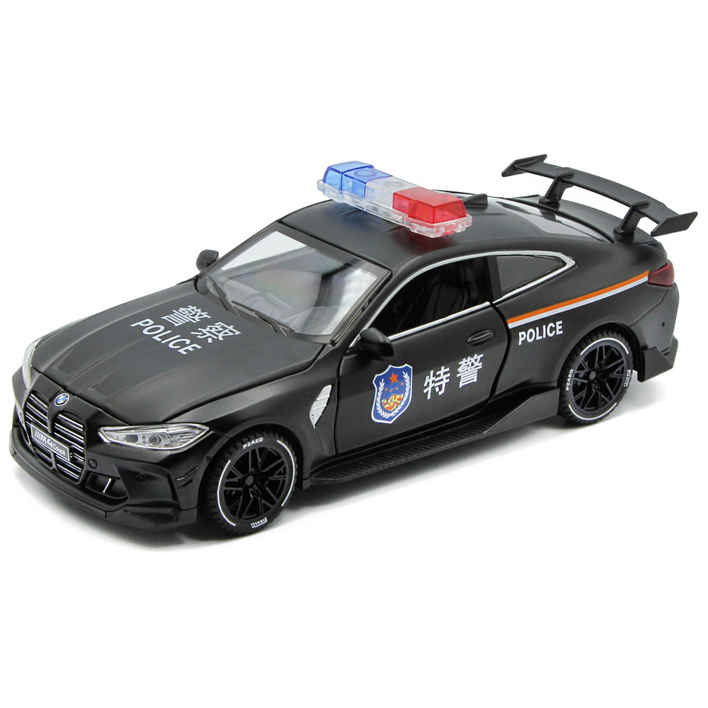 Металлическая машинка инерционная 1:32 BMW M4 Coupe Police 