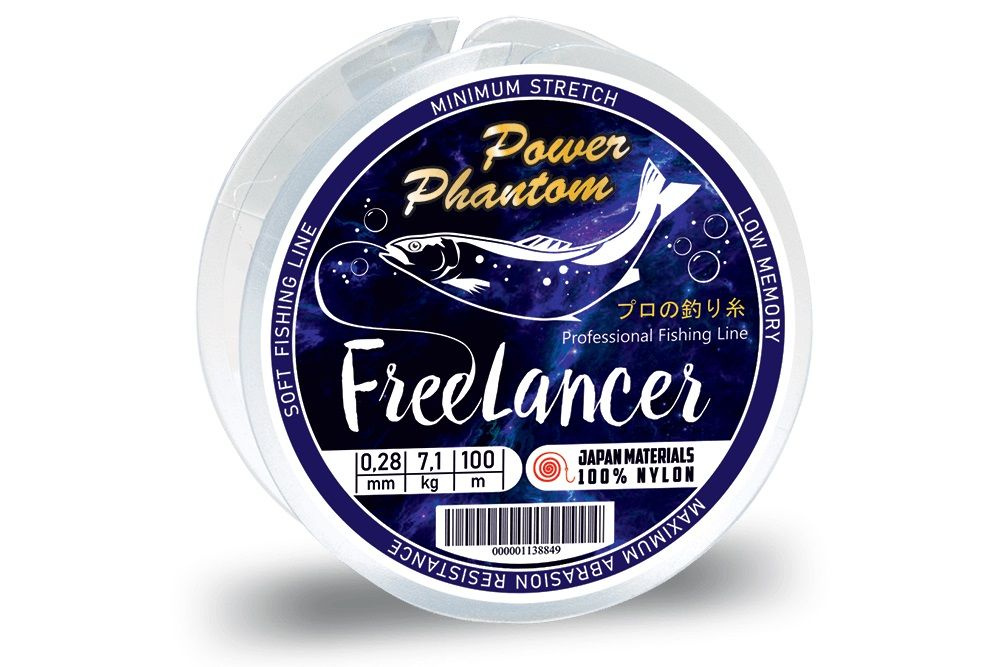 Леска Power Phantom Freelancer CLEAR 0,14mm, 2,1kg 100m, 1 штука #1