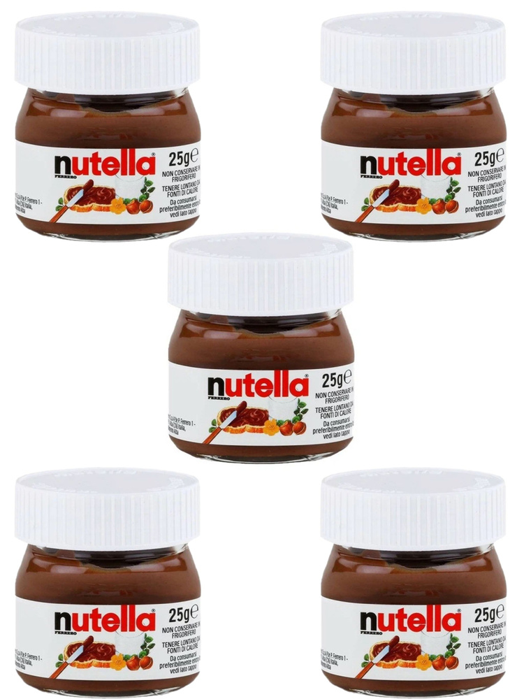 Шоколадная паста Nutella мини баночка 25 гр 5 шт #1