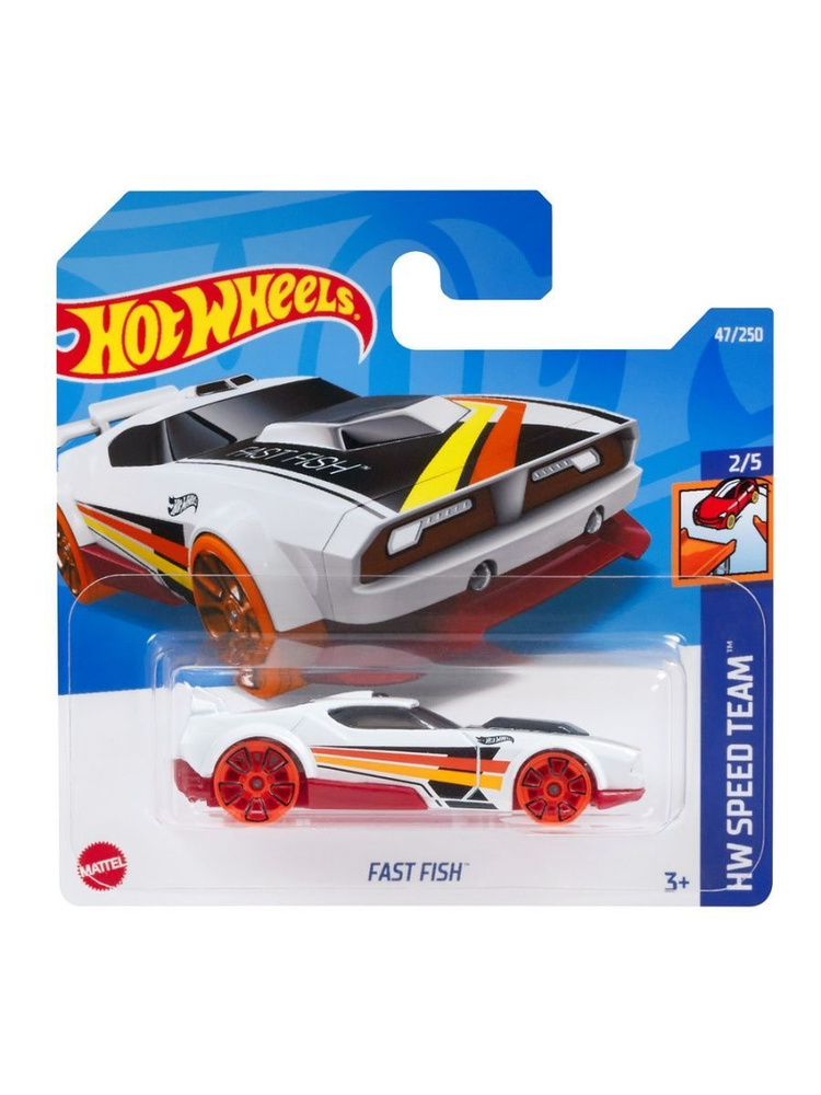 HCX67 Машинка металлическая игрушка Hot Wheels коллекционная модель FAST FISH белый  #1