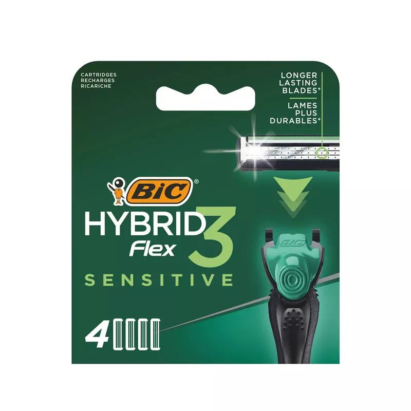 Сменные кассеты для мужской бритвенной системы BIC Hybrid 3 Flex Sensitive, 4 шт  #1