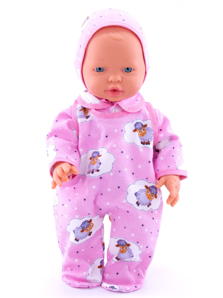 Одежда для кукол Модница Фланелевый набор для пупса Беби Бон (Baby Born) 32-35 см розовый-розовый  #1