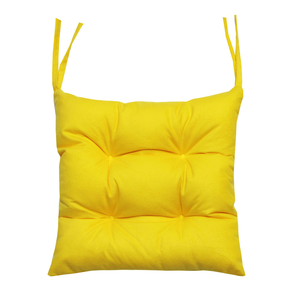 Подушка для сиденья МАТЕХ ARIA LINE 40х40 см. Цвет желтый, арт. 59-806  #1