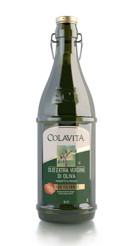 Масло Colavita оливковое нефильтрованное высшего качества IL "Grezzo" для салата 1 литр  #1