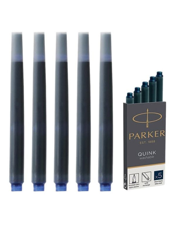 Картриджи чернильные Parker Cartridge Quink Z11 7,45 см, темно-синие, комплект 5 шт.  #1