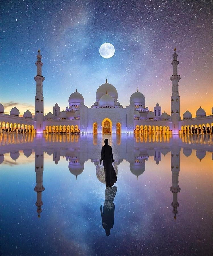 Картина по номерам на холсте 40*50 см "Мечеть в Абу-Даби" #1