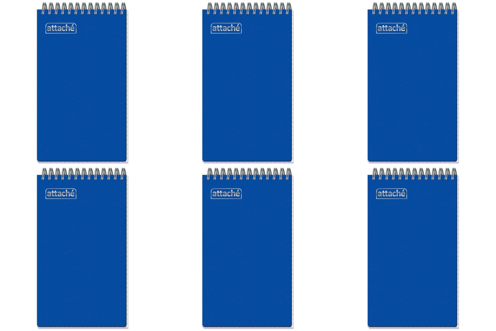 Attache Блокнот на спирали Клетка А6+, 80 л, 6 шт - купить с доставкой ...