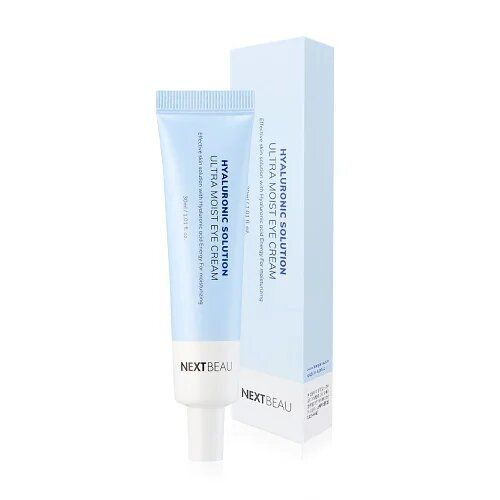 NEXTBEAU Hyaluronic Solution Ultra Moist Eye Cream Увлажняющий крем для кожи вокруг глаз с гиалуроновой #1