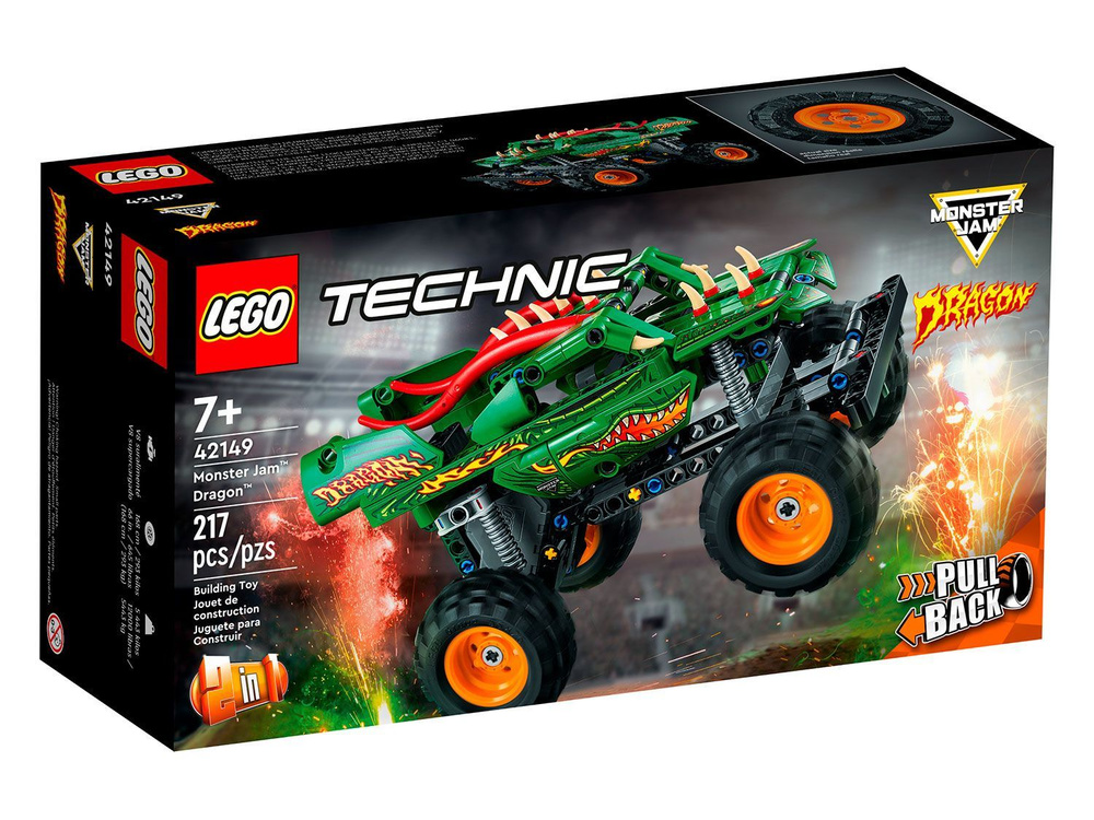 Конструктор для мальчиков LEGO Technic Внедорожник монстр-трак Дракон, 217 деталей, 7+, 42149  #1