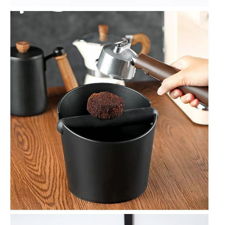 Нок-бокс для кофейного жмыха MyPads, контейнер для кофейной гущи пластиковый средний размер черный 12см #1