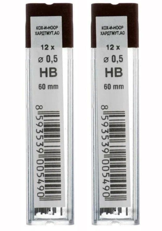 KOH-I-NOOR Грифель для карандаша 0.5 мм, твердость: HB (Твердо-мягкий), 12 шт.  #1