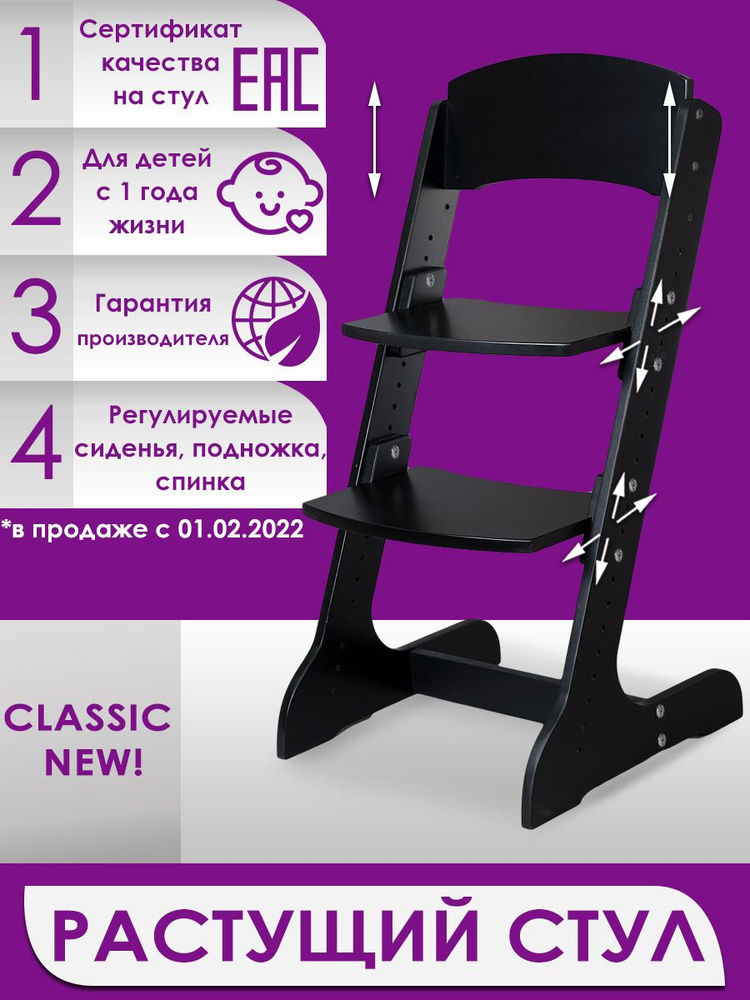 Растущий стул ALPIKA-BRAND ECO materials Сlassic, Дракоша, для детей с 1-го года жизни  #1