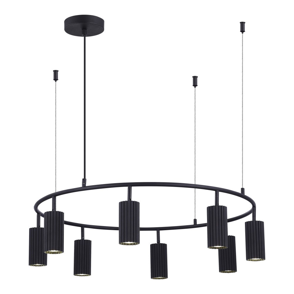Светильник подвесной ST LUCE цвет черный коллекция KENDO в стиле Minimalism цоколь GU10 ламп 8х5W, SL1213.403.08 #1