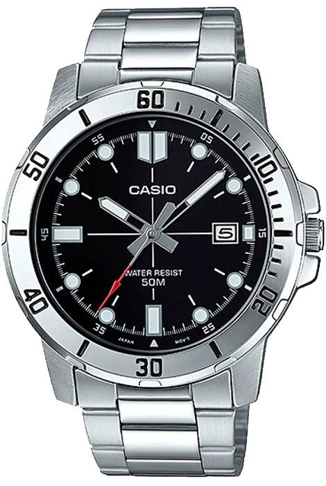 Кварцевые мужские наручные часы Casio Collection MTP-VD01D-1E с индикацией текущей даты  #1