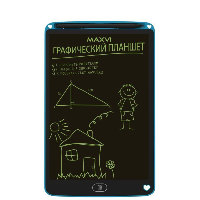 Maxvi Графический планшет MGT-02 Blue, голубой #1