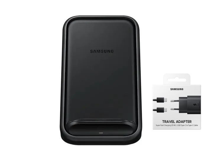 Беспроводное зарядное устройство Samsung EP-N5200TBRGRU черный+Сетевое зарядное устройство Samsung 25W #1